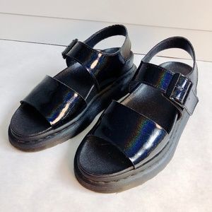 Dr. Martens Romi Black Petrol Iridescent Sandal